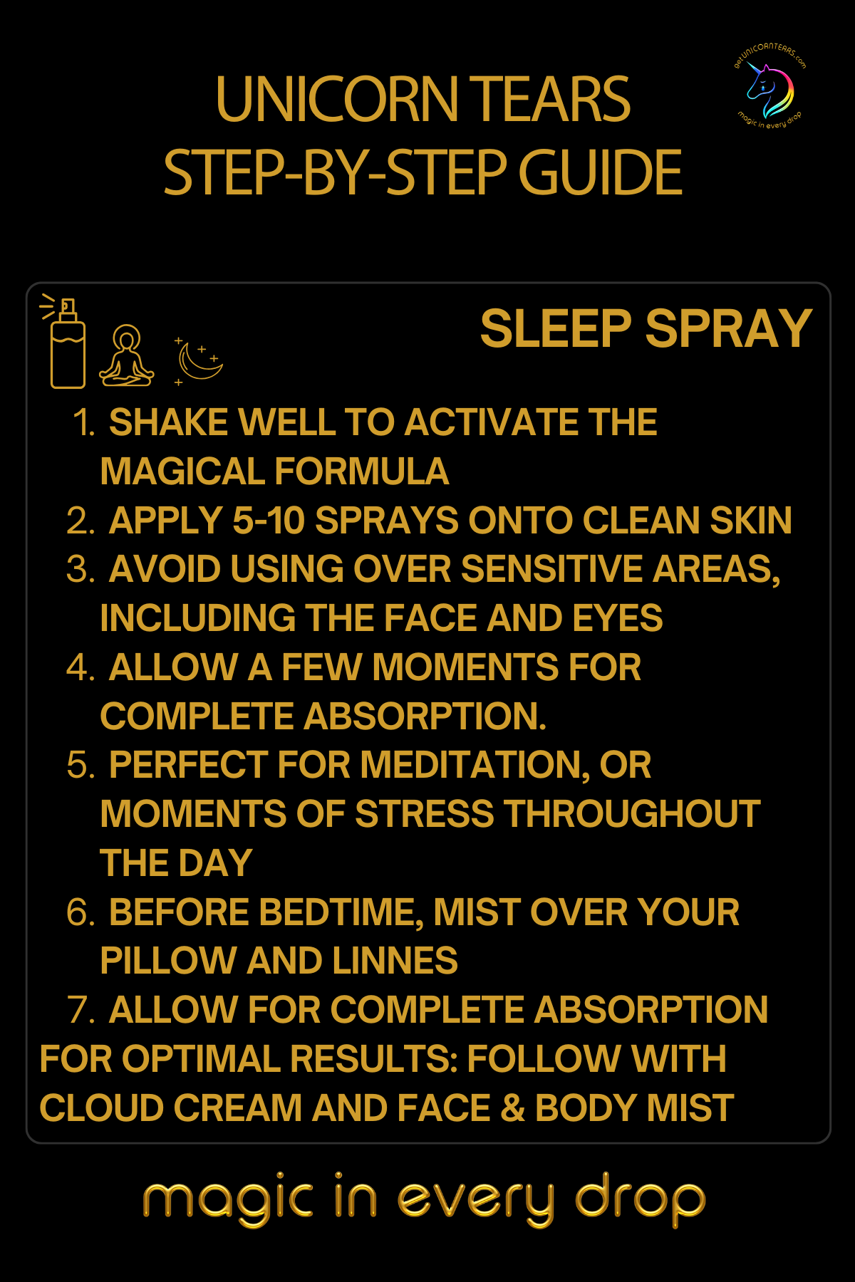 Spray para dormir Magical Luxe